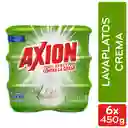 Lavaplatos en Crema Axion Aloe y Vitamina E 450 g x 6und