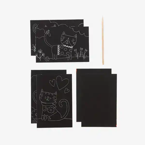 Ooly Kit Mini de Arte Scratch Gatos