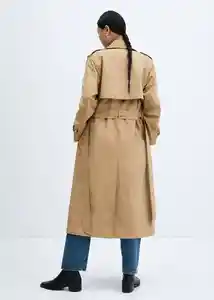 Abrigo Trench Angela Camel Talla 18 Mujer Mango