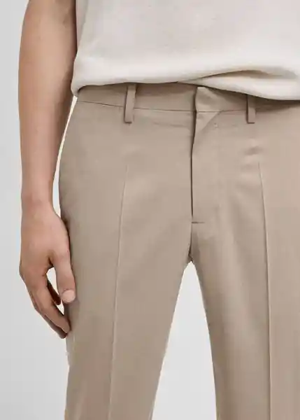 Pantalón París Beige Talla 44 Hombre Mango