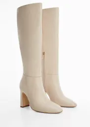 Bota Nebot1 Beige Talla 36 Mujer Mango