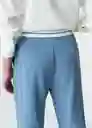 Pantalón Helen Mujer Azul Colonia Medio Talla 6 533G360 Naf Naf