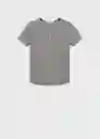Camiseta Centeno Gris Talla M Mujer Mango
