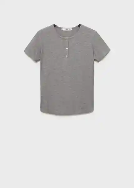 Camiseta Centeno Gris Talla M Mujer Mango