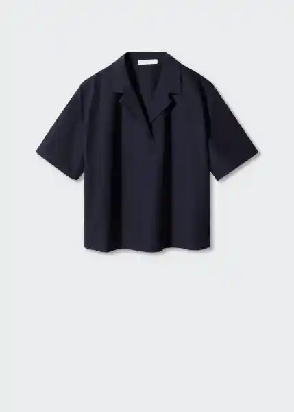 Camisa Popi-H Navy Talla S Mujer Mango