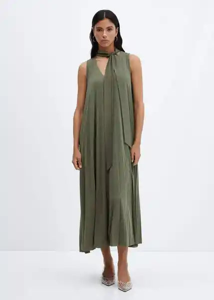 Vestido Turmalin-A Khaki Talla S Mujer Mango