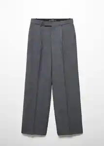 Pantalón Paris Gris Medio Vigoré Talla 38 Mujer Mango