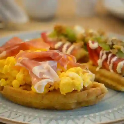 Waffle Jamón Serrano
