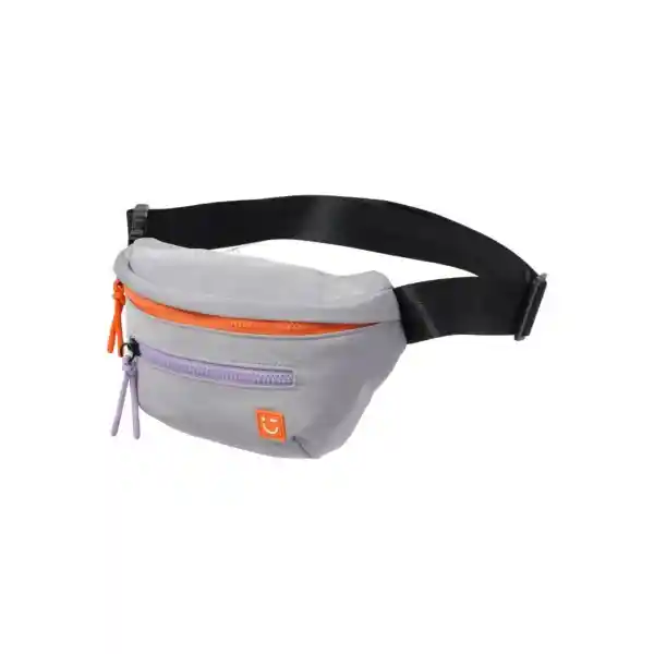 Bolso Estilo Cangurera Gris Serie Miniso