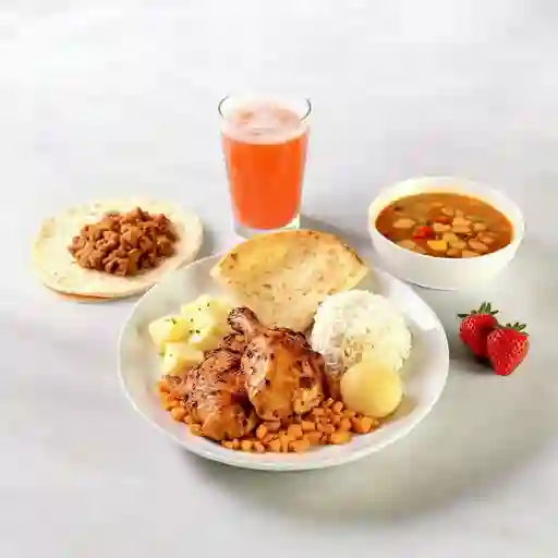 1/4 Pollo Asado + Sopa De Menudencias O Ajiaco