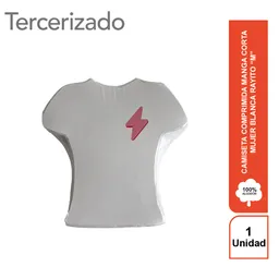 Rayito Camiseta Comprimida Mujer Blanca M