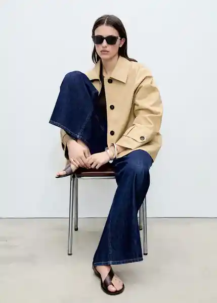 Abrigo Parka Tropic Camel Talla S Mujer Mango