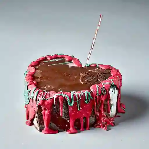 Postre Helado Corazon de Navidad