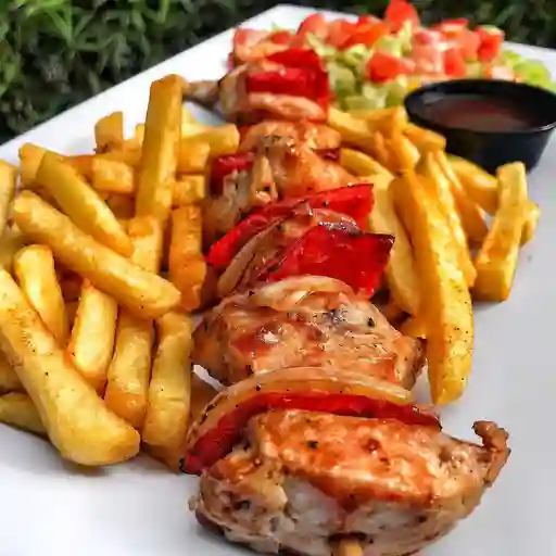 Brocheta de pollo