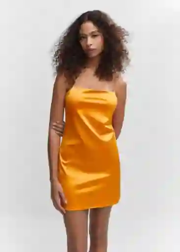 Vestido Nori Amarillo Talla M Mujer Mango