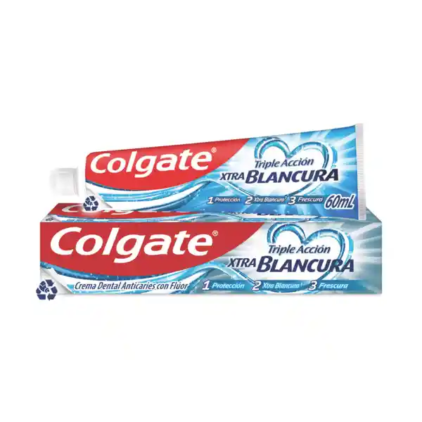 Colgate Crema Dental Triple Acción Xtra Blancura 60 mL