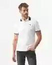 Camiseta Contrast Fabric Poloshirt Blanco 0 Claro T L Chevignon