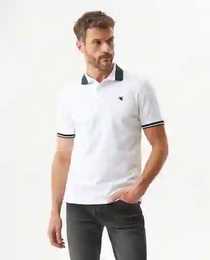 Camiseta Contrast Fabric Poloshirt Blanco 0 Claro T L Chevignon