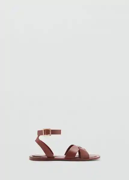 Sandalias Ice Cuero Talla 37 Mujer Mango