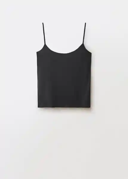 Top Mara Negro Talla M Mujer Mango