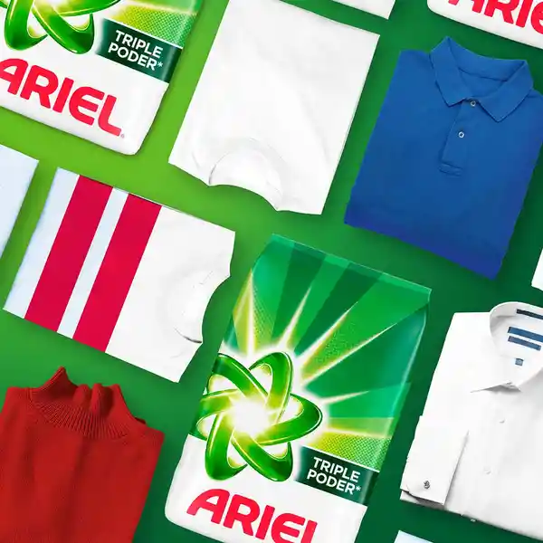 Ariel Detergente para Ropa Doble Poder en Polvo