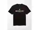 Camiseta Estampado Hombre Negra Talla X-Large American Eagle