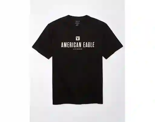 Camiseta Estampado Hombre Negra Talla X-Large American Eagle