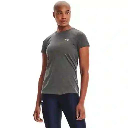 Under Armour Camiseta Sleeve Cre Neck Mujer Gris MD 1277207-090
