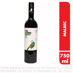 Vino Tinto LAS MORAS Orgánico Malbec Botella 750 Ml