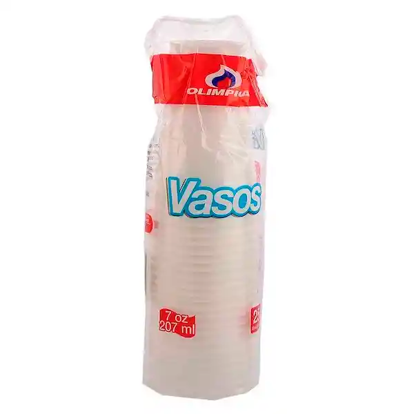 Olímpica Vasos Desechables Transparentes con Capacidad de 7 Oz