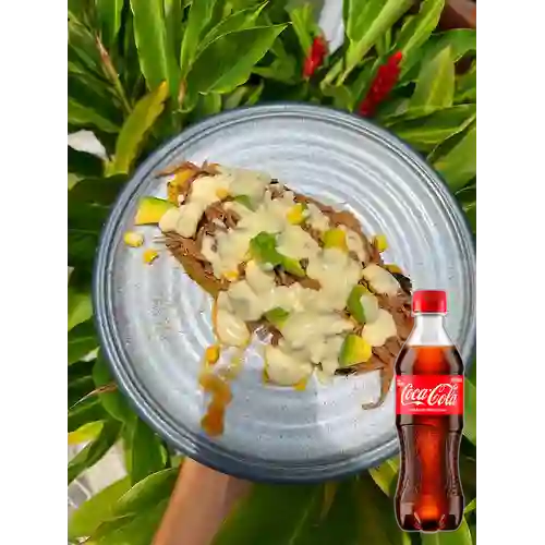 Combo Maduro Carne Desmechada +Cocacola Orig 400ml