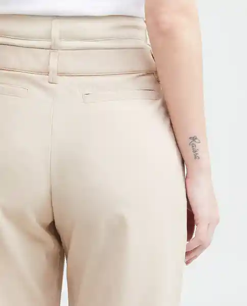 Pantalón Double Waistband Mujer Café Quemado Claro 10 Chevignon