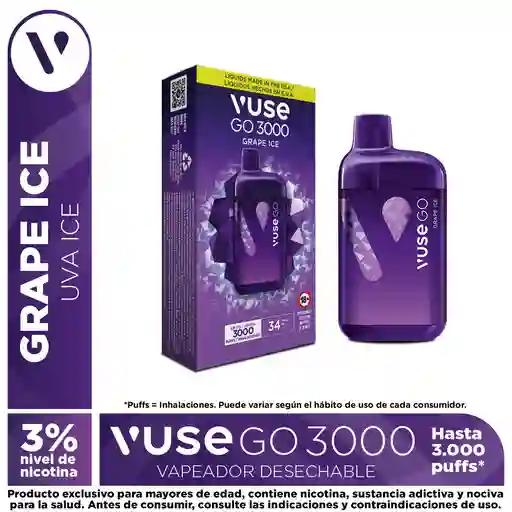 Vuse Go 3000 Grape Ice 34Mg