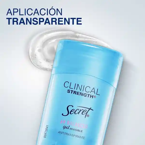 Desodorante Antitranspirante Mujer Secret Clinical Strength Gel Invisible pH Balanced 45 g