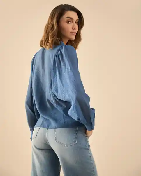 Camisa Azul Bahía Oscuro Talla XS 612G007 Esprit