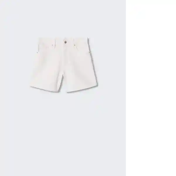 Shorts Zaida Blanco Talla 34 Mujer Mango