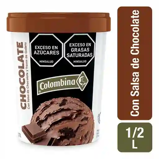 Colombina Helado de Chocolate con Salsa y Trozos de Galleta 300g
