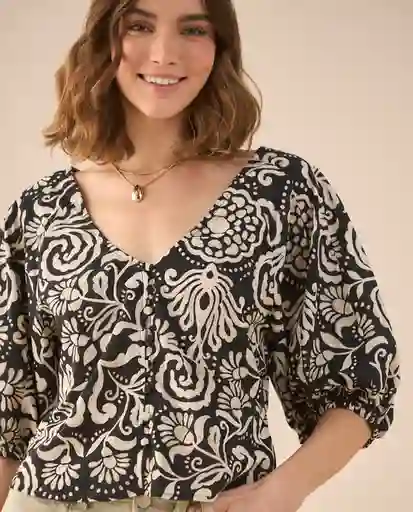 Camisa Negro Jaguar Ultraoscuro Talla M 611G038 Esprit