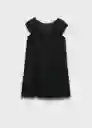 Vestido Plumi Negro Talla 08 Niñas Mango