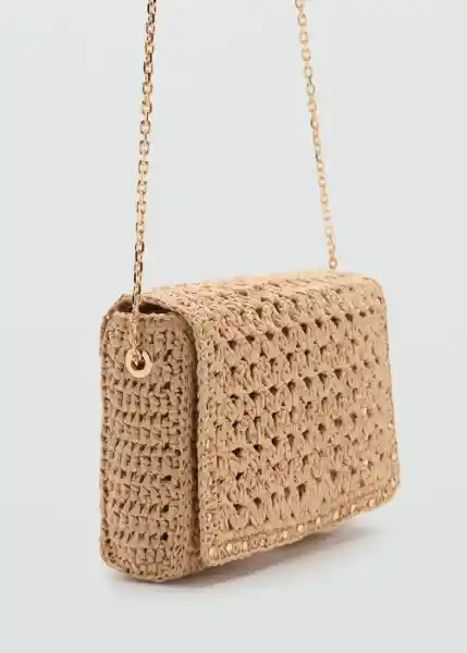 Bolso M Espiga Beige Talla 99 Mujer Mango