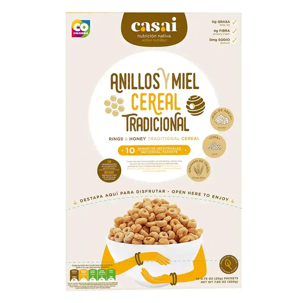 Casai Cereal Anillos y Miel Cereal