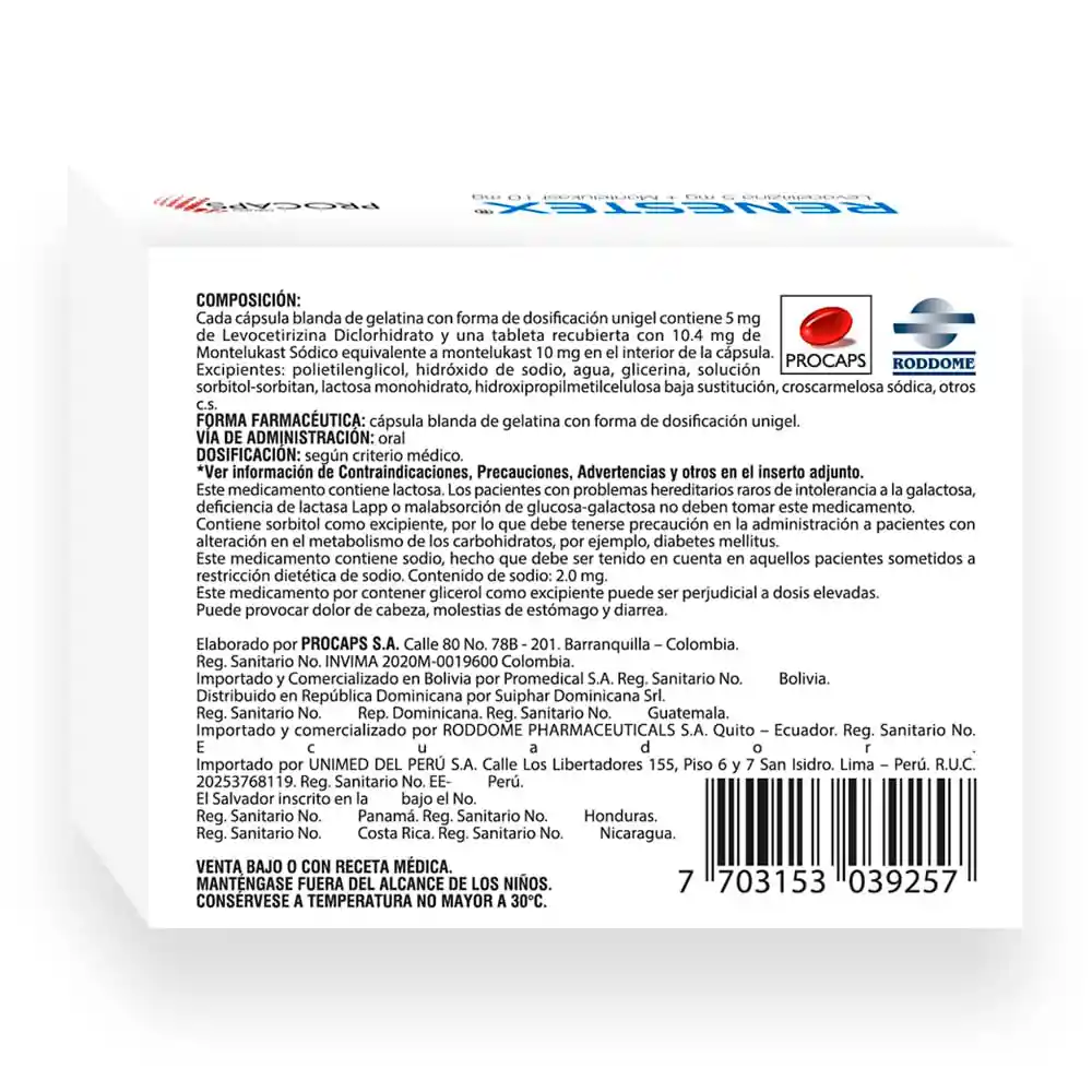 Renestex Unigel (5 mg / 10 mg)