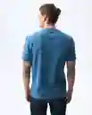 Camiseta Hombre Azul Talla M 841G023_AZU184025 Americanino