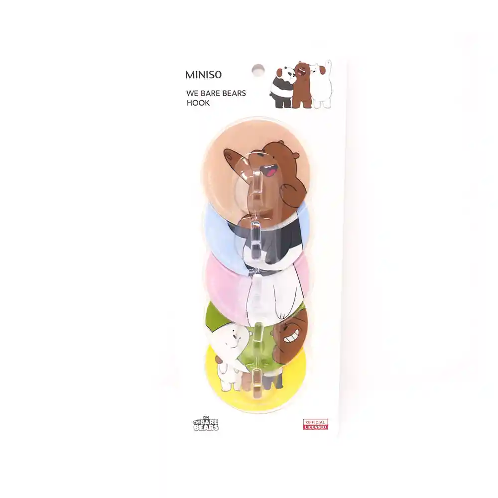 Miniso Gancho Adhesivos we Bare Bears Transparentes