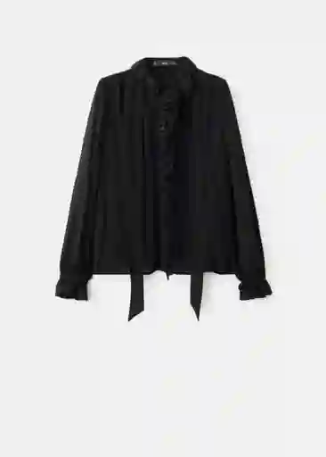 Blusa Bologna Negro Talla M Mujer Mango