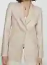 Blazer Americana Malena Piedra Talla S Mujer Mango