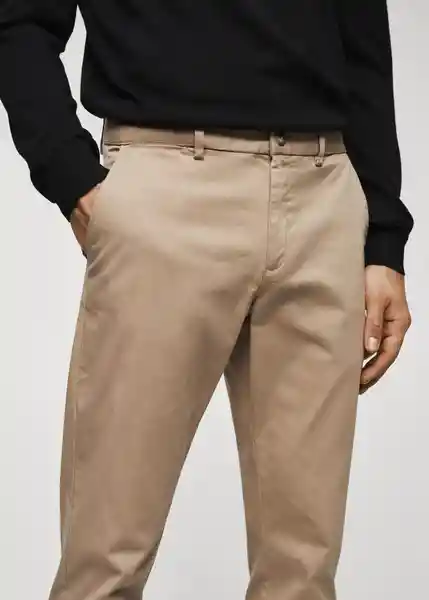 Pantalón Prato Beige Talla 38 Hombre Mango