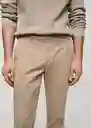 Pantalón Prato Beige Talla 46 Hombre Mango