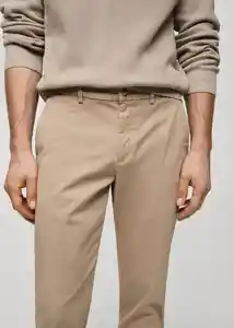 Pantalón Prato Beige Talla 46 Hombre Mango