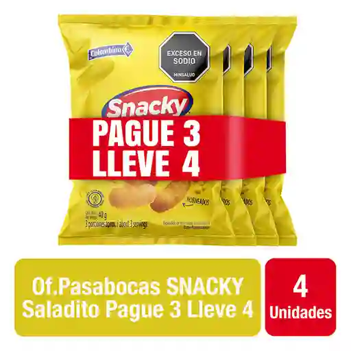 Snacky Pasabocas de Maíz Salado Sabor Mantequilla